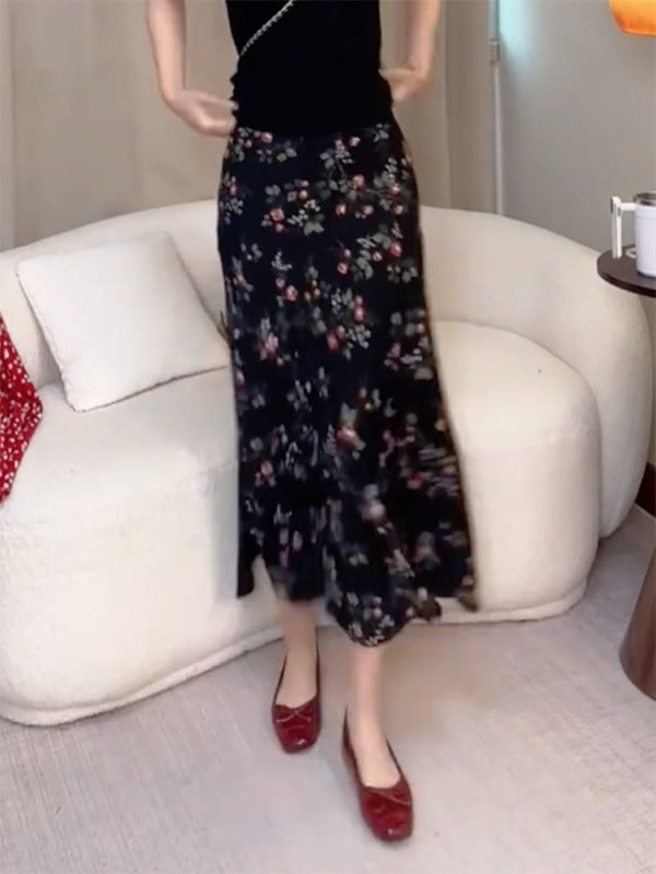 Sommerlicher neuer Midirock mi – Midi Skirt Floral Bewertung und Preis