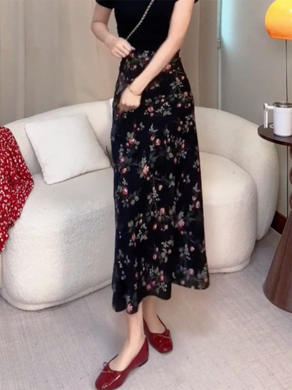 Sommerlicher neuer Midirock mi – Midi Skirt Floral Bewertung und Preis